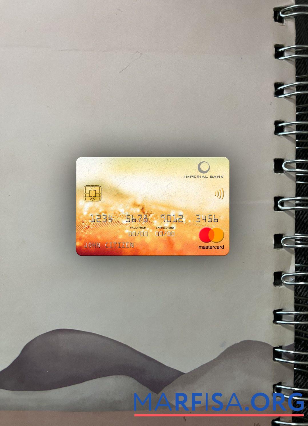Printable South Africa Imperial Bank mastercard photolook front template